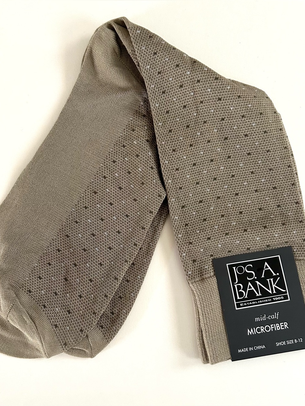 Socks Jos A Bank Mid-Calf Microfiber 100% Nylon - Size 8-12